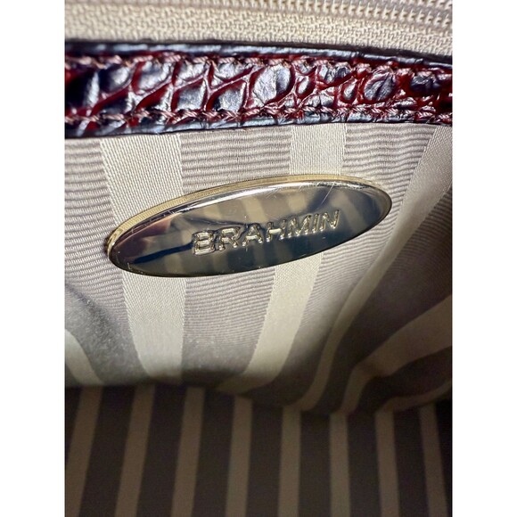 Brahmin Medium Asher Tote Coquette Pecan Two-Tone Melbourne Leather MINT - Picture 5 of 17